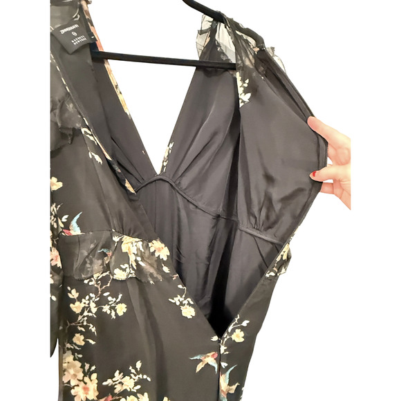 Zimmermann 1/ US 6/AU 10 Maples SILK Feathery Wide Leg Jumpsuit Maxi Dress Black - Picture 12 of 16